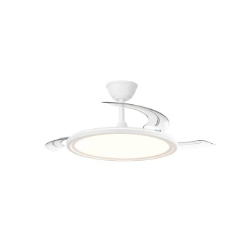 Cristal Record-Rexus Ανεμιστήρας Οροφής LED 24+8W 3280Lm CCT Πτυσσόμενες Λεπίδες