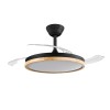 Cristal Record-Chief Ανεμιστήρας οροφής LED 60W 6600Lm CCT με πτυσσόμενα πτερύγια, Black 