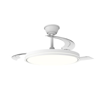 Cristal Record-Land White Ανεμιστήρας οροφής LED 60W 6600Lm CCT με πτυσσόμενα πτερύγια