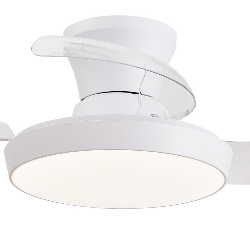 Cristal Record-Creta Ανεμιστήρας Οροφής LED 34W 3740Lm CCT Πτυσσόμενες Λεπίδες
