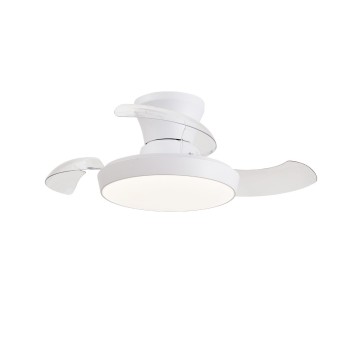 Cristal Record-Creta Ανεμιστήρας Οροφής LED 34W 3740Lm CCT Πτυσσόμενες Λεπίδες