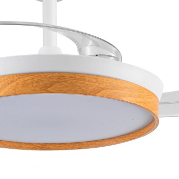 Cristal Record-Paneco Mini Beech Ανεμιστήρας οροφής LED 39W 4290Lm CCT Dim