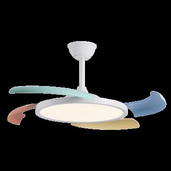 Cristal Record-Key Colours Ανεμιστήρας οροφής LED με αναδιπλούμενη λεπίδα 40W 4200Lm CCT Dim