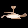 Cristal Record-Key Plus Wood Ανεμιστήρας οροφής LED με αναδιπλούμενη λεπίδα 43+15W 4430+750Lm CCT Dim