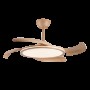 Cristal Record-Key Plus Wood Ανεμιστήρας οροφής LED με αναδιπλούμενη λεπίδα 43+15W 4430+750Lm CCT Dim
