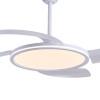 Cristal Record-Key Plus Λευκός Ανεμιστήρας Οροφής LED με Αναδιπλούμενη Λεπίδα 43+15W 4430+750Lm CCT Dim