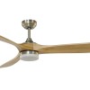 Cristal Record-Nine Big Níquel+Clear Ανεμιστήρας οροφής 18W 1600lm CCT με δυνατότητα ρύθμισης φωτεινότητας LED
