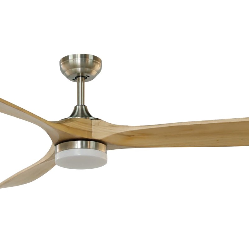 Cristal Record-Nine Big Níquel+Clear Ανεμιστήρας οροφής 18W 1600lm CCT με δυνατότητα ρύθμισης φωτεινότητας LED