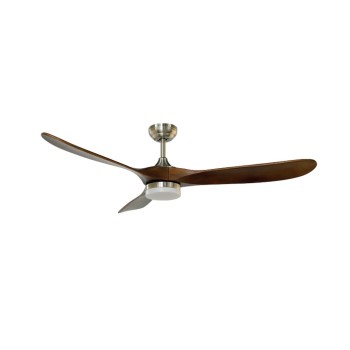 Cristal Record-Nine Big Níquel+Wood Ανεμιστήρας οροφής 18W 1600lm CCT