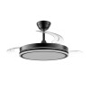 Cristal Record-Night Eco Black Ανεμιστήρας LED με αναδιπλούμενη λεπίδα 48W 5280Lm CCT Dim