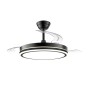 Cristal Record-Night Evo M Black Ανεμιστήρας οροφής LED 60W 6600Lm CCT Dim με αναδιπλούμενη λεπίδα