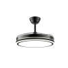 Cristal Record-Night Evo M Black Ανεμιστήρας οροφής LED 60W 6600Lm CCT Dim με αναδιπλούμενη λεπίδα