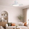 Cristal Record-Creta Ανεμιστήρας Οροφής LED 34W 3740Lm CCT Πτυσσόμενες Λεπίδες