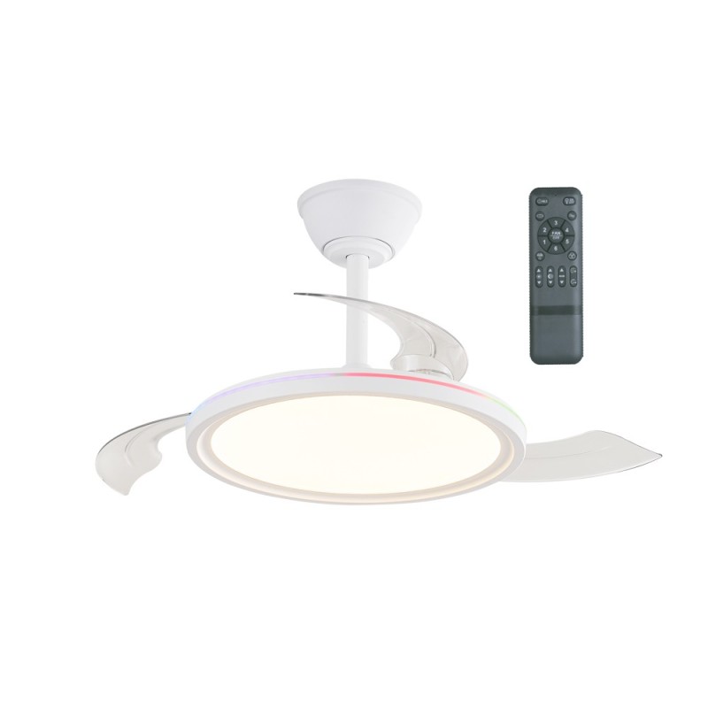 Cristal Record-Rexus RGB Ανεμιστήρας Οροφής LED 24+7W 2975Lm CCT