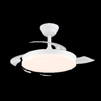 Cristal Record-Milky Mini Eco Ανεμιστήρας οροφής LED 39W 4290Lm CCT Dim με αναδιπλούμενη λεπίδα