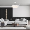 Cristal Record-Milky L Evo Ανεμιστήρας Οροφής LED 72W 7920Lm CCT Πτυσσόμενα Πτερύγια Smart