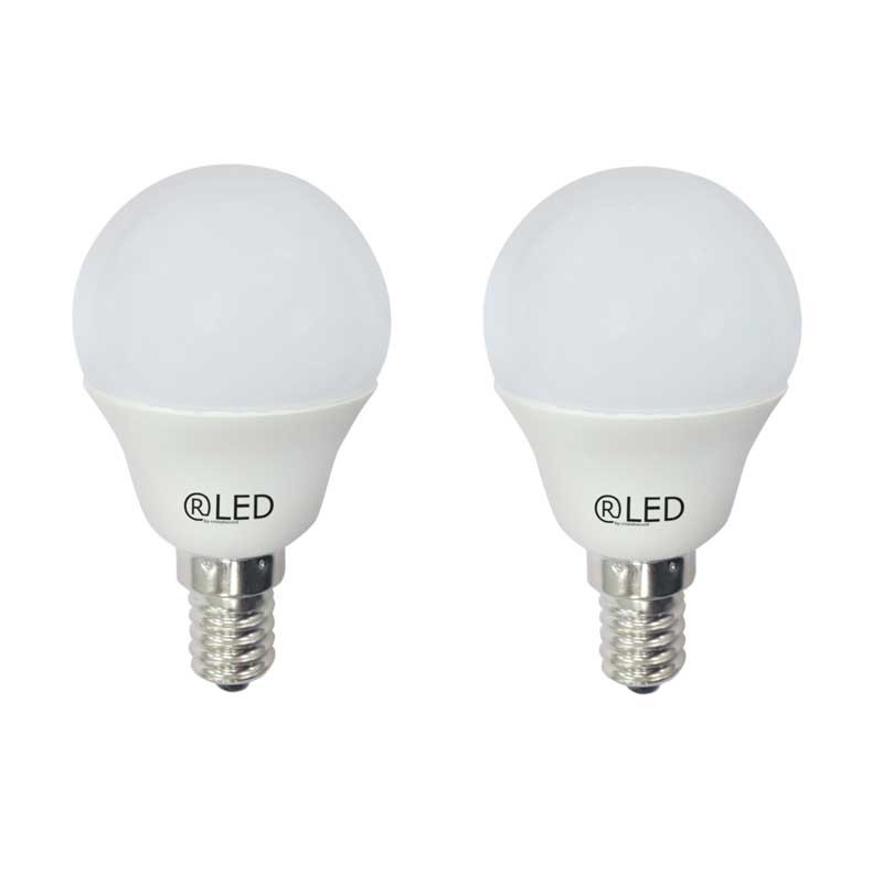 Pack of 2 E14 Bulb B45 5.2W 520Lm 3000K