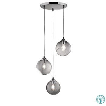 RL Lighting - Clooney Φωτιστικό Κρεμαστό 3xE27 Φυμέ ΚΩΔ.-R30073054