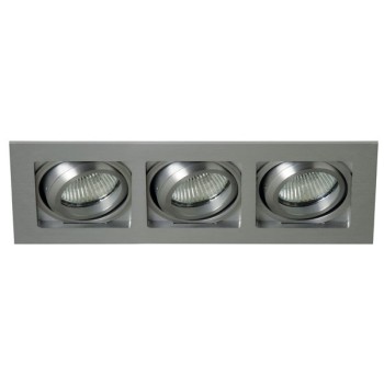 Lucer Silver Three-light Tilting Recessed Light