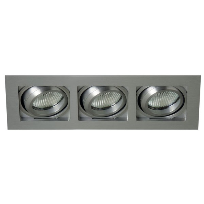 Lucer Silver Three-light Tilting Recessed Light