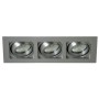 Lucer Silver Three-light Tilting Recessed Light