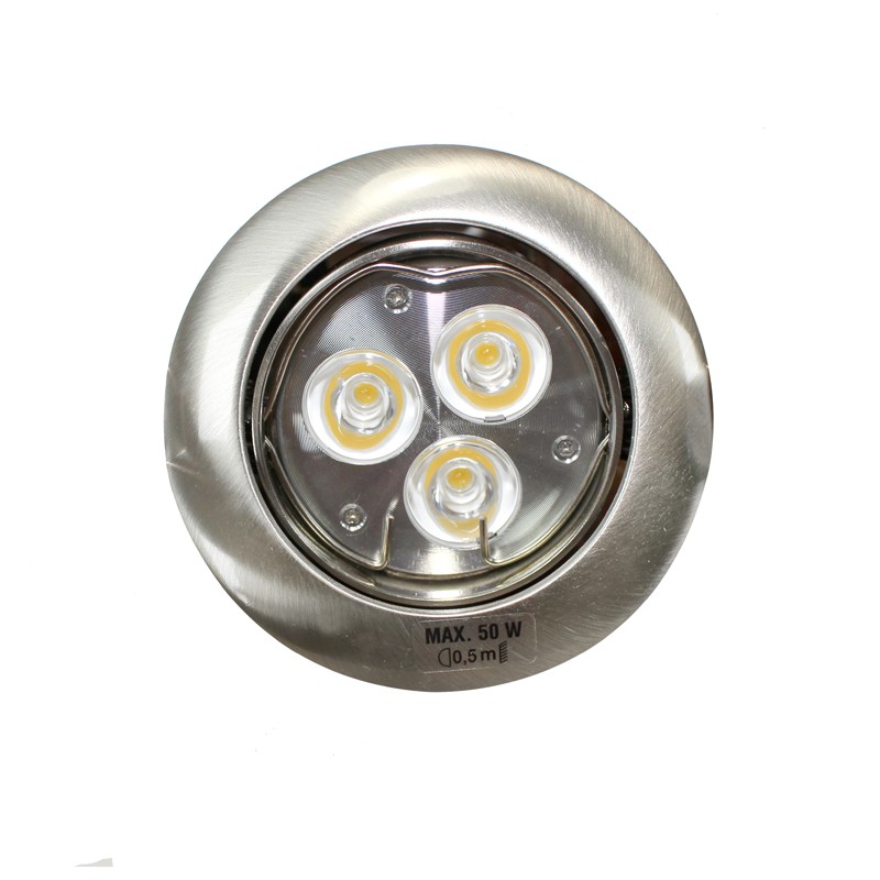 LED Recessed Light GU10 6W Round Tilting Silver