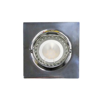 Chrome Square Tilting LED Recessed Light GU10 6W