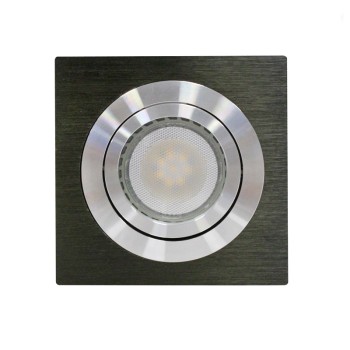 LED Recessed Light Square Black GU10 7W