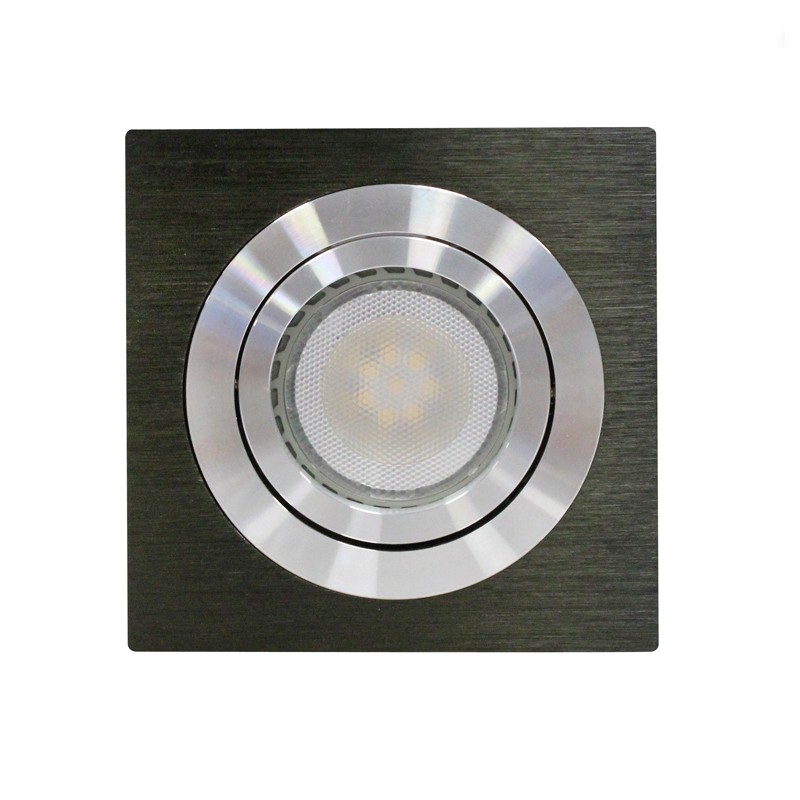 LED Recessed Light Square Black GU10 7W