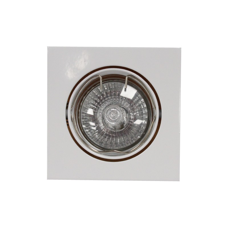 LED Recessed Light GU10 50W White Tilting Square