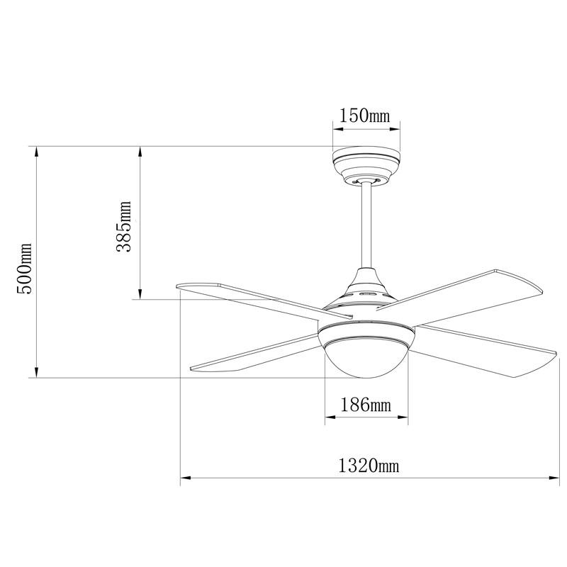 Cristal Record-Ανεμιστήρας Οροφής Tempo DC LED ΚΩΔ.-85-485-52-281