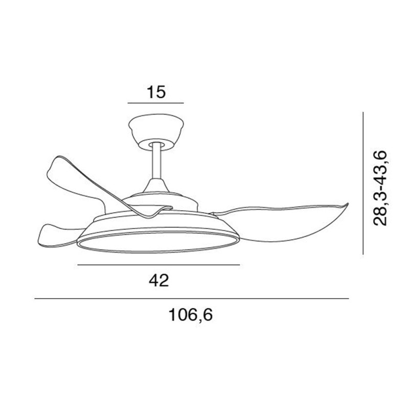 Cristal Record-Ανεμιστήρας οροφής Lince DC LED ΚΩΔ.-85-110-55-100