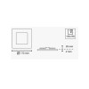 Novo LED Downlight SQ 12W White