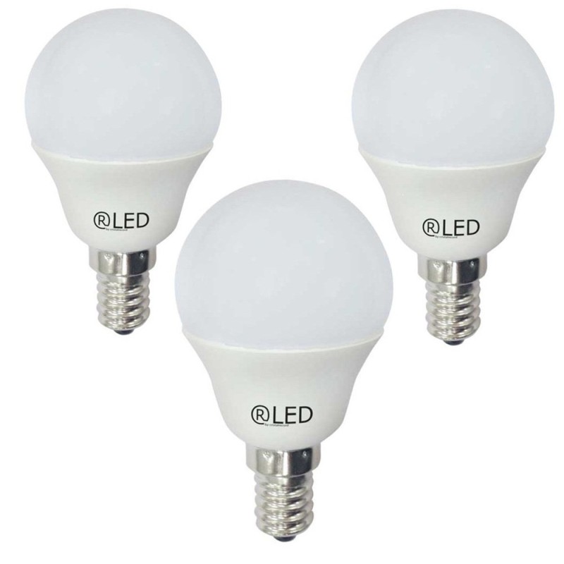 LED Light Bulbs Pack of 3 E14 5W 3000K 520Lm