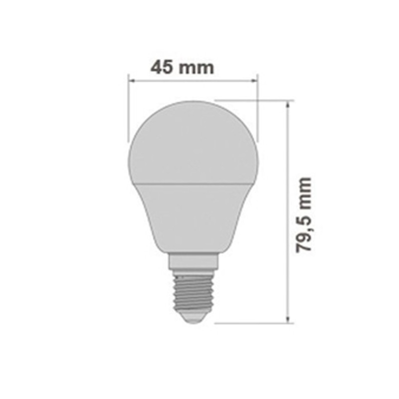LED Light Bulbs Pack of 3 E14 5W 3000K 520Lm