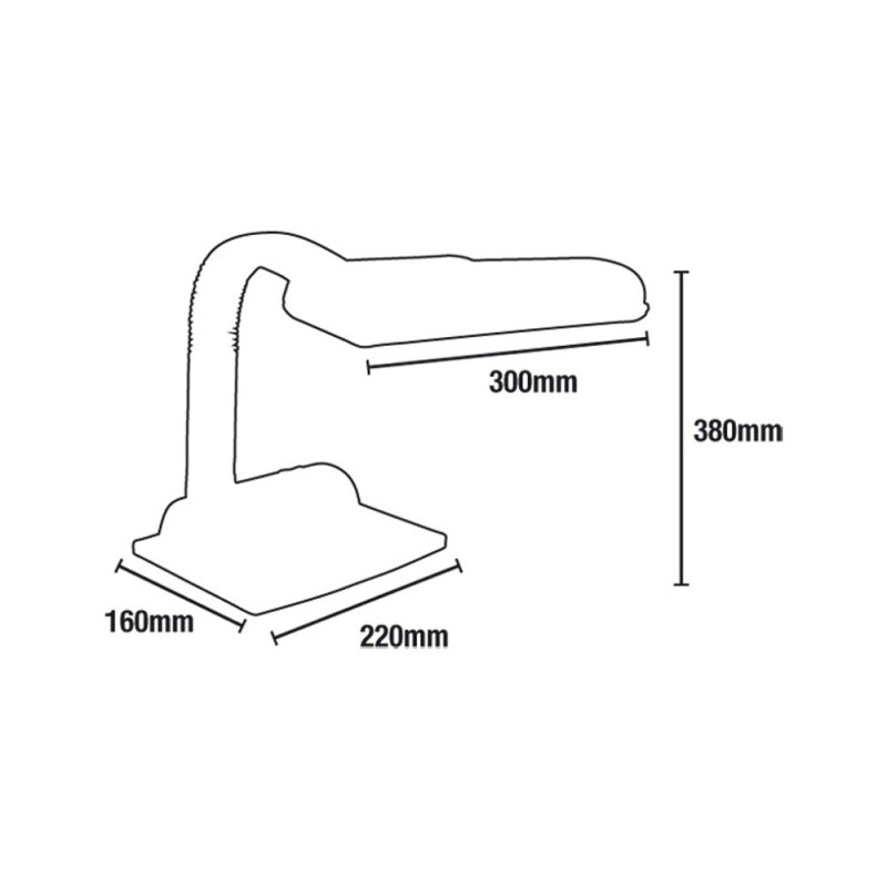 Curve Low Energy Desk Lamp 27W Blue