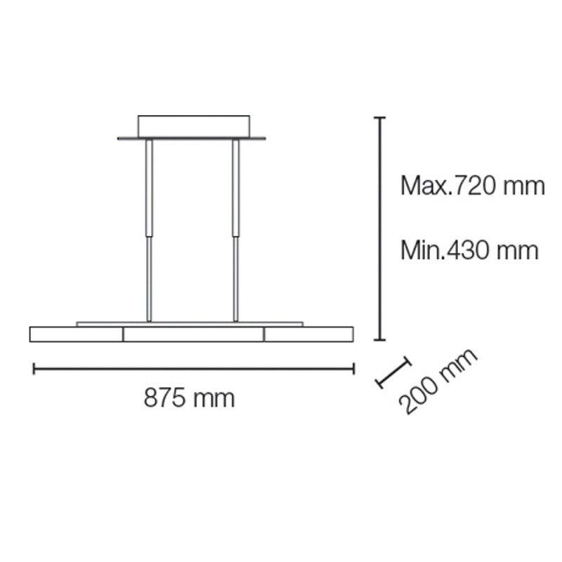 Cristal Record-Boomerang Κρεμαστό Φωτιστικό LED 45W 3000K 