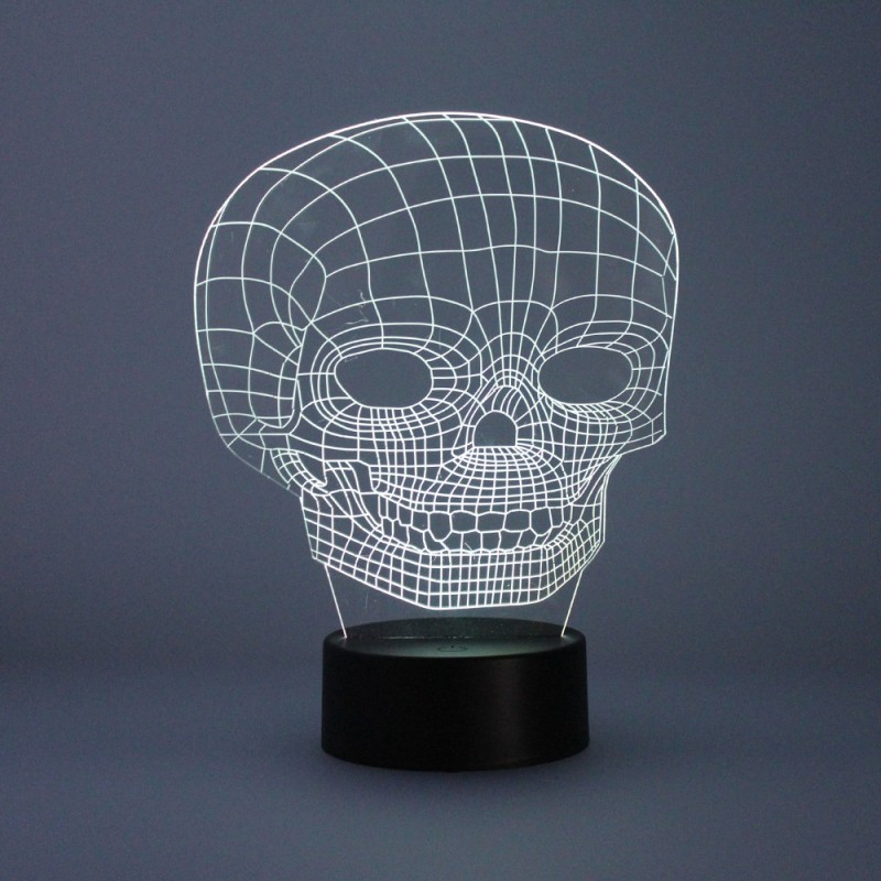 Skull 3D Halloween Table Lamp