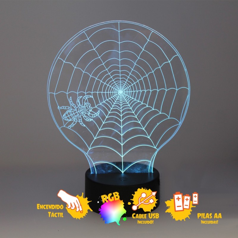 Spider 3D Halloween Table Lamp