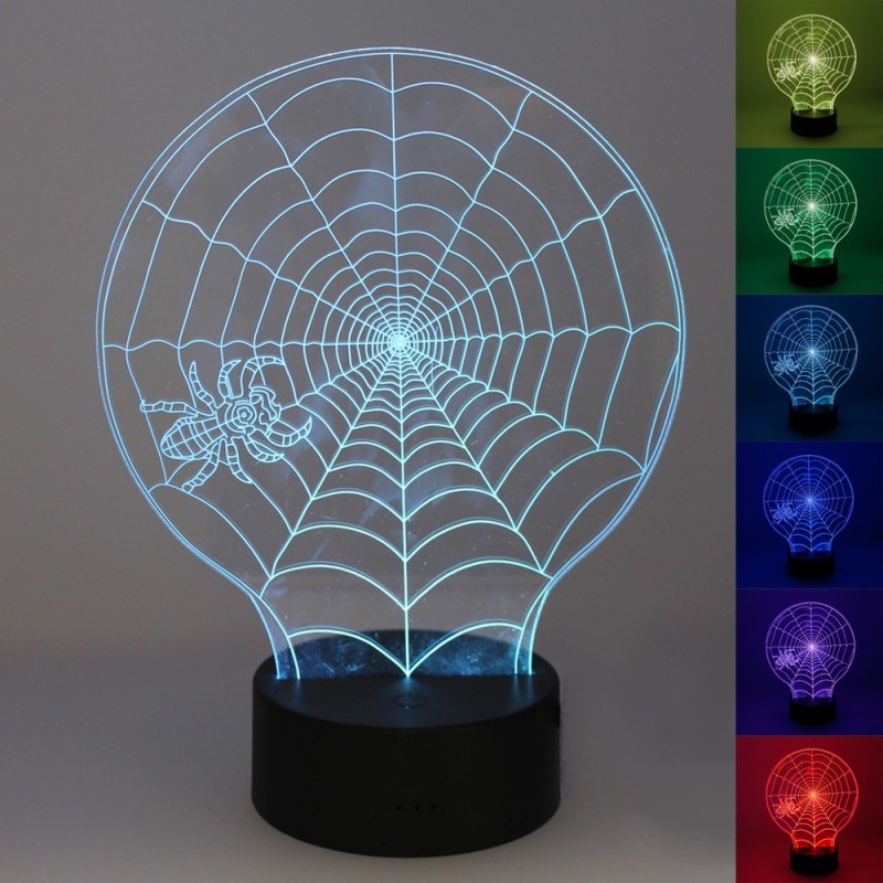 Spider 3D Halloween Table Lamp