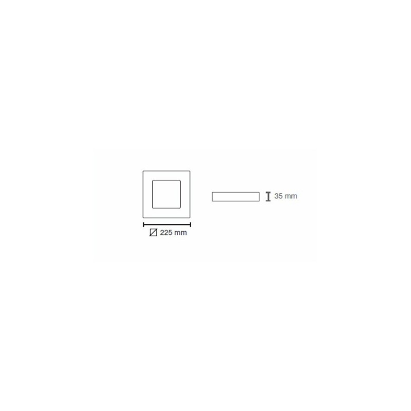Novo Plus Surface Mounted LED Downlight SQ 20W White