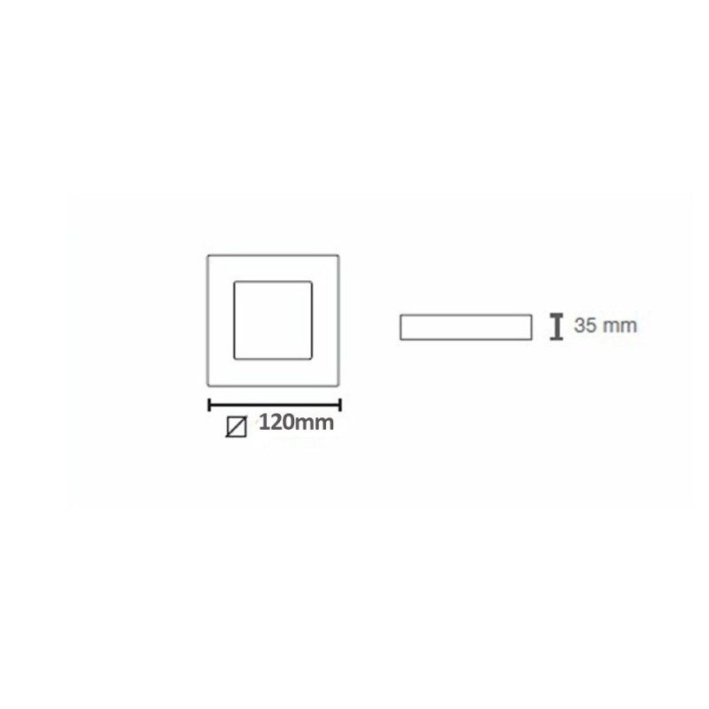 Novo Plus Surface Mounted LED Downlight SQ 6W White