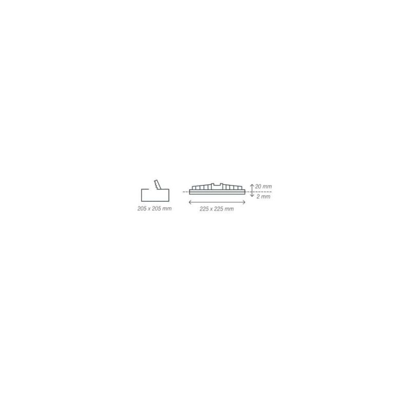 Novo Plus LED Downlight SQ 20W Grey