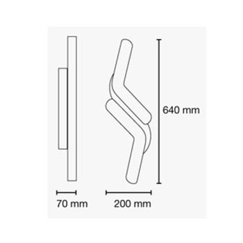 Cristal Record-Boomerang Επιτοίχιο Φωτιστικό LED  30W 3000K 1920Lm