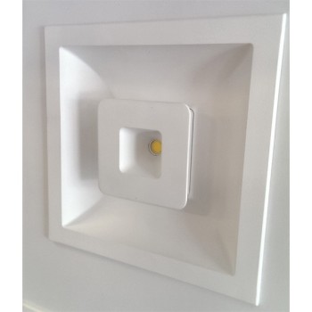 Spot encastré Led Eye 12W+11W 3000K carré blanc