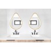 Mirrors & More - Φωτιζόμενος Καθρέφτης FREDERIKE 60x80cm Χρυσός LED 20,5W