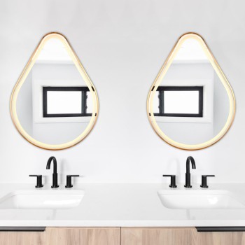Mirrors & More - Φωτιζόμενος Καθρέφτης FREDERIKE 60x80cm Χρυσός LED 20,5W