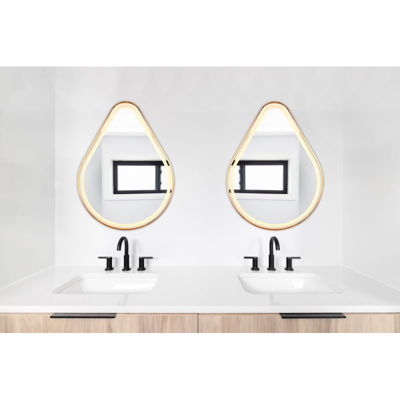 Mirrors & More - Φωτιζόμενος Καθρέφτης FREDERIKE 60x80cm Χρυσός LED 20,5W