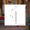 NewGarden-Monica 150 Φωτιστικό Δαπέδου Επαναφορτιζόμενο LED, 700Lm 3000K-6500K, Beige