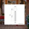 NewGarden-Monica 150 Φωτιστικό Δαπέδου Επαναφορτιζόμενο LED, 700Lm 3000K-6500K, Burgundy